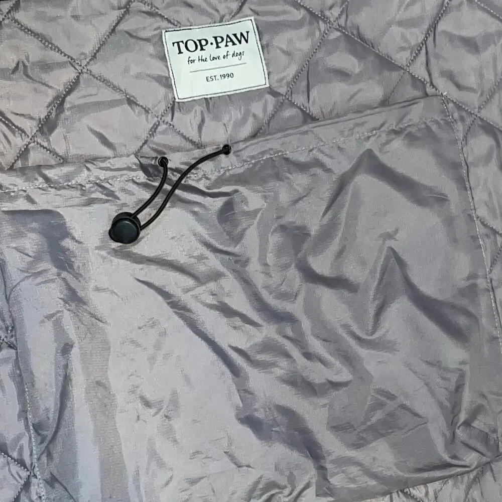Top Paw Hammock Car Seat Cover Gray Quilted Pet Dog Travel Protector Bench Rear